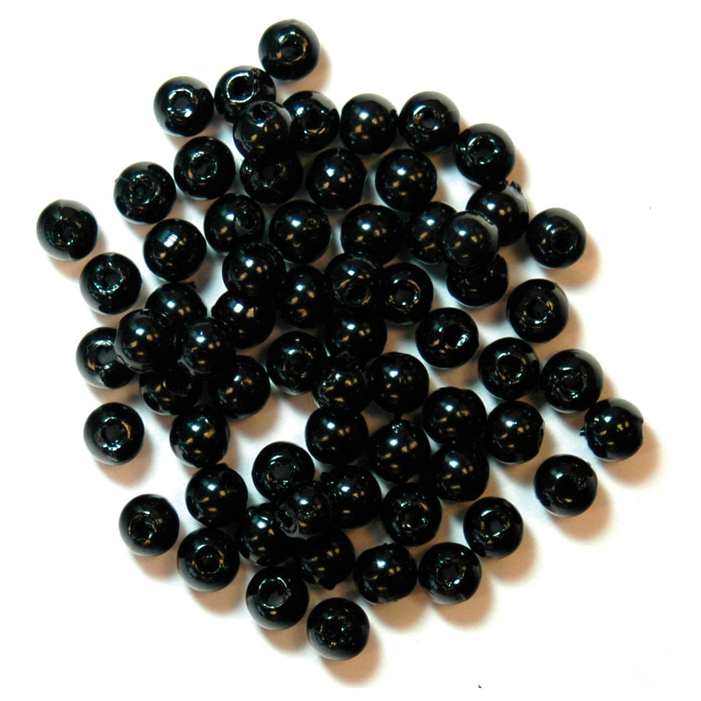 Extra Value: Beads: Pearl: 4mm: Black: 380