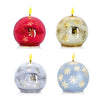 Premier Battery Operated Lit Glass Sphere Candle Snowflakes