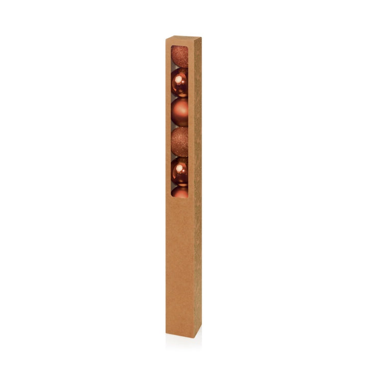 Premier 10 x 60 mm Multi Finish Baubles - Sepia