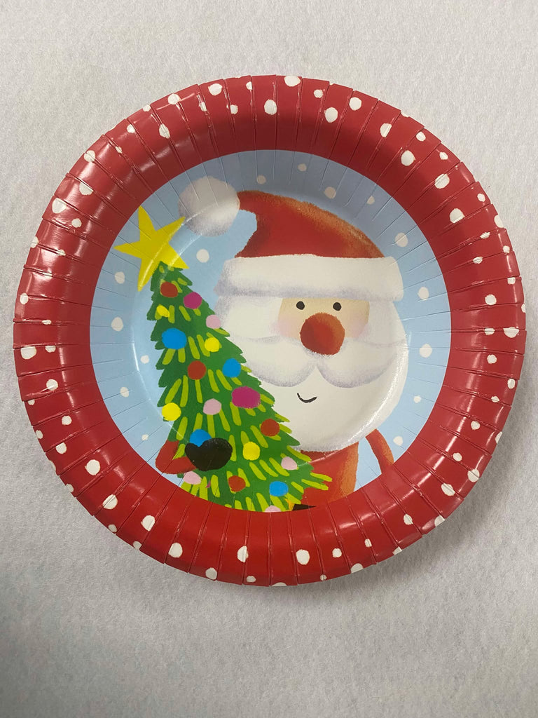 Pack of 6 Xmas Paper Bowls 16.5cmx16.5cm Kids Santa