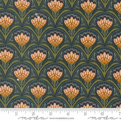 Moda Quaint Cottage Fabric By Gingiber Midnight 48371-21 Fat Quarters 50x55cm