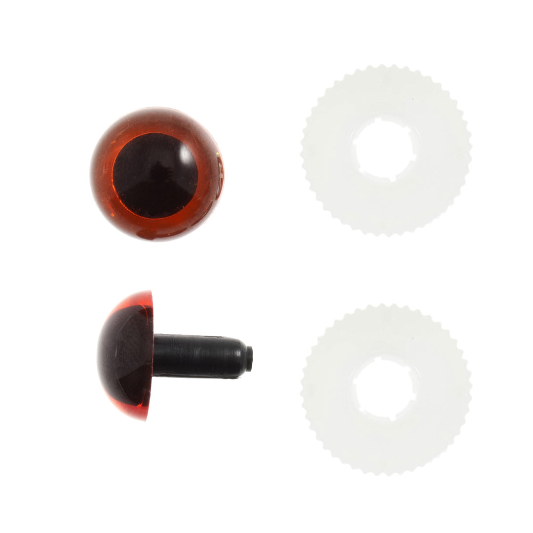 Toy Eyes: Teddy: Safety: 15mm: Amber: Pack of 4