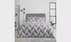 Kamari Stripe Duvet Cover Set Grey Reversible