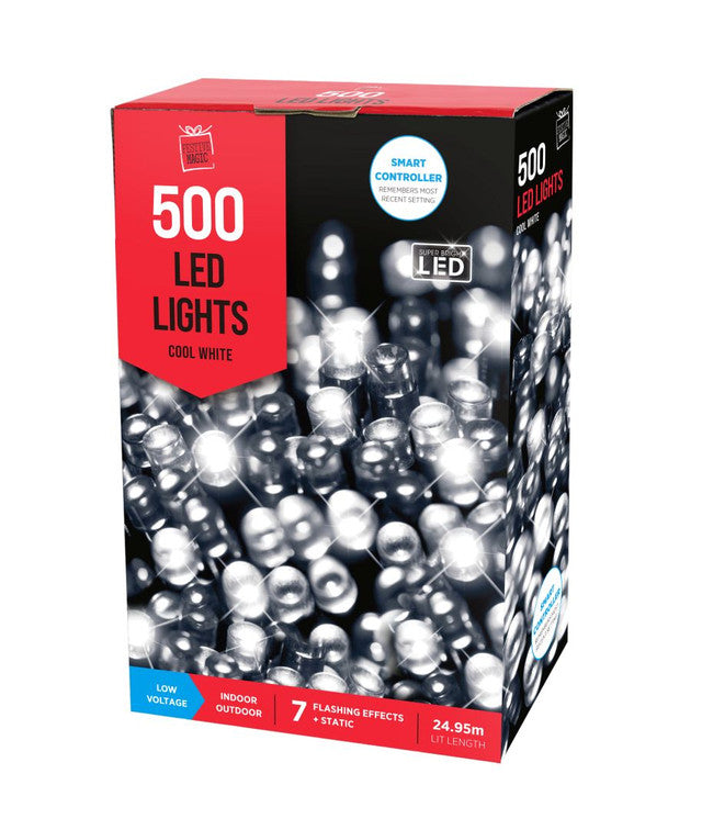 Festive Magic LED Timer Lights 500 Cool White