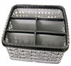 Mizo 5 Compartment Cutlery Drainer Silver