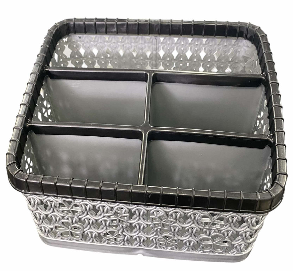 Mizo 5 Compartment Cutlery Drainer Silver