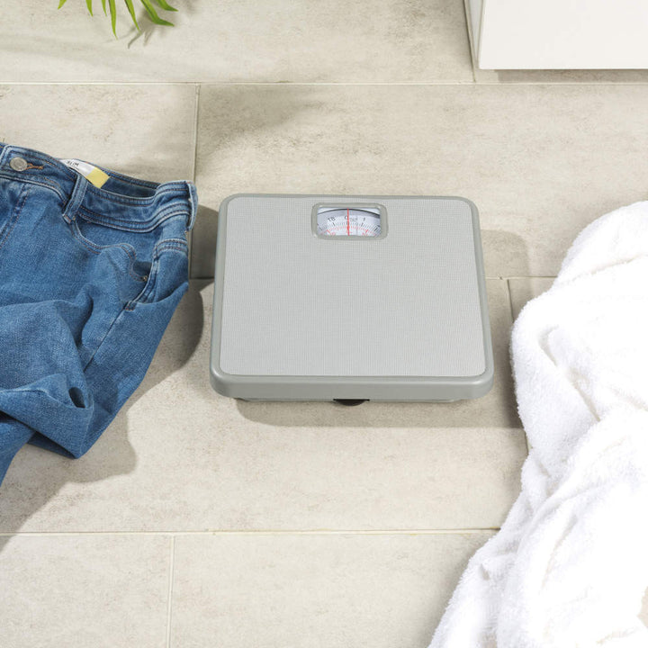 Salter Mechanical Large Non-Slip Bathroom Scale - Silver 120cm Capacity