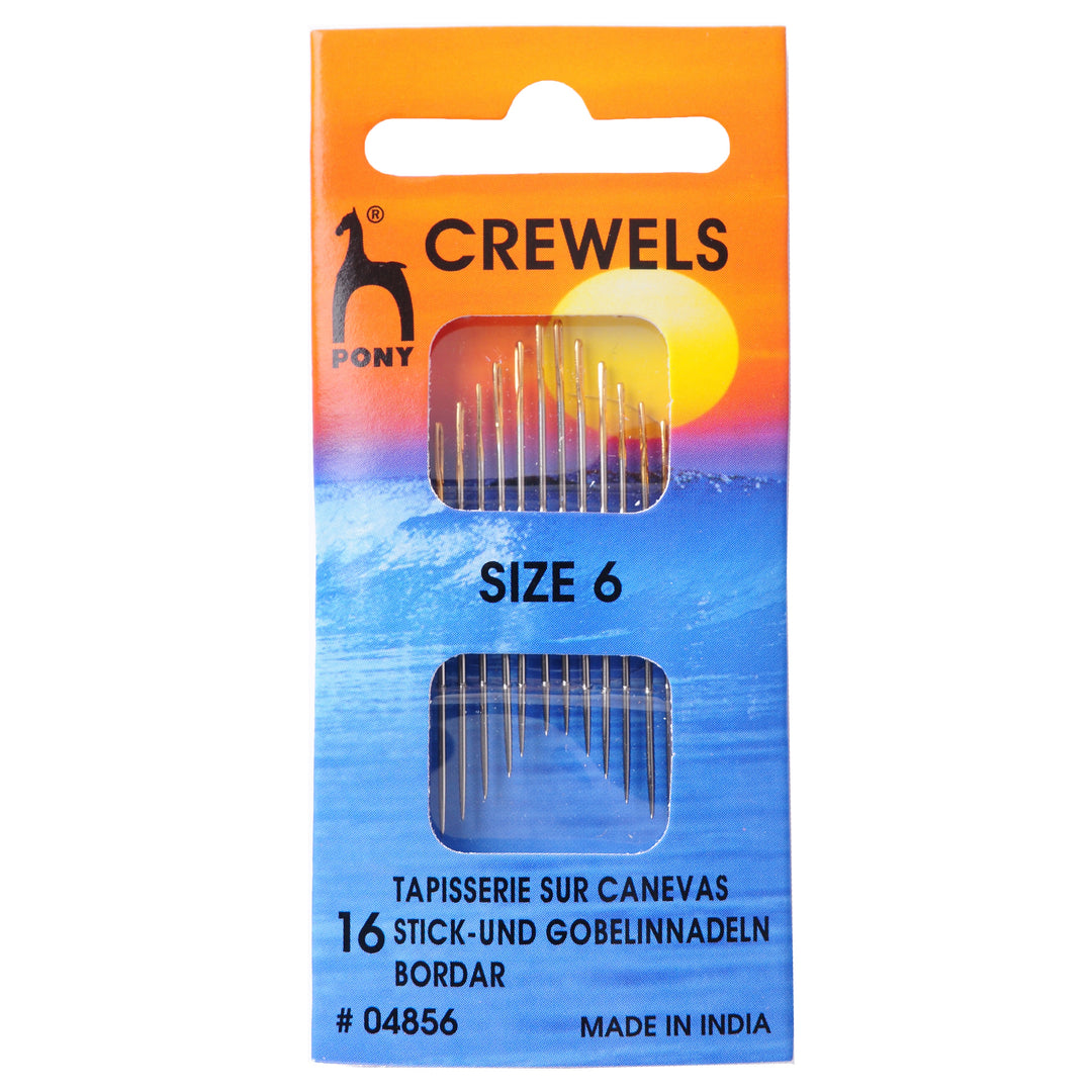 Hand Sewing Needles: Crewels: Gold Eye: Size 6