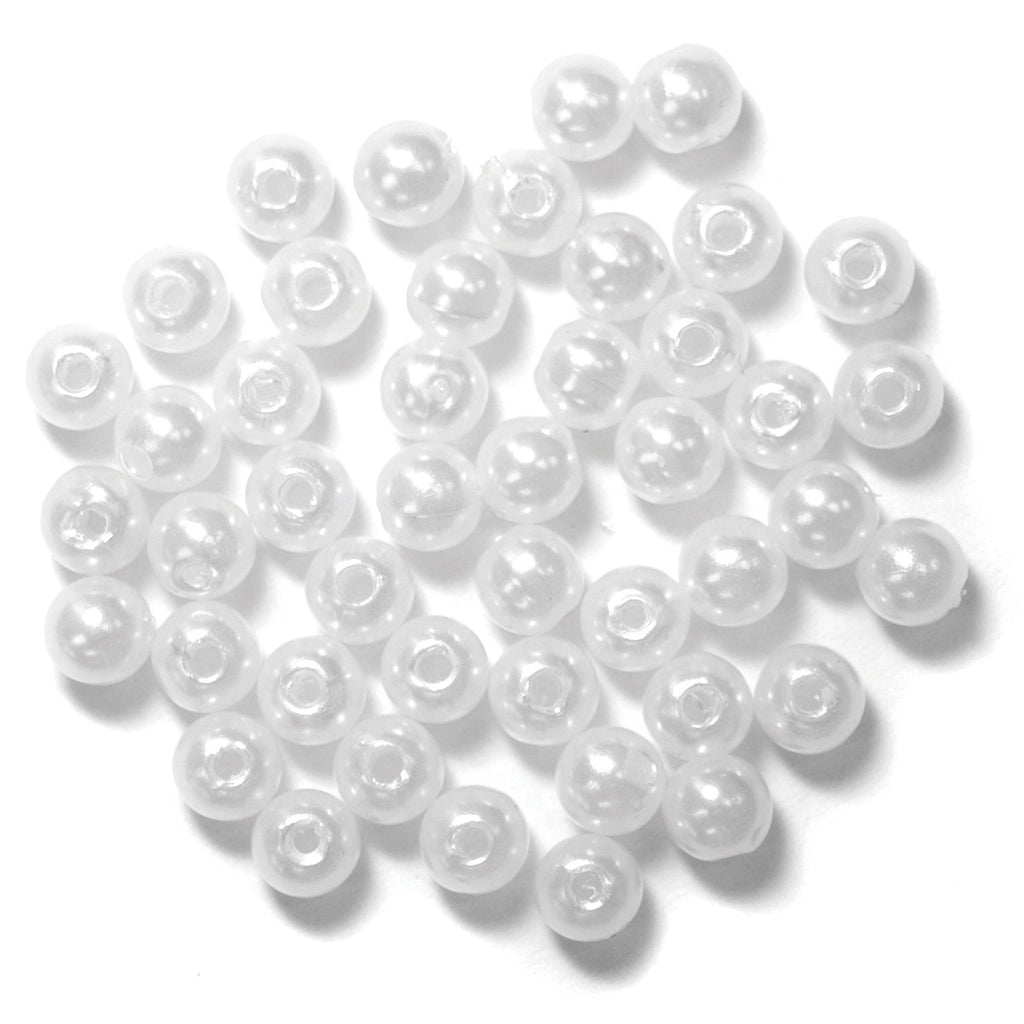Extra Value: Beads: Pearl: 5mm: White: 220