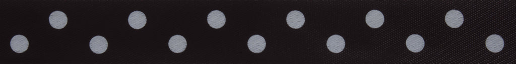 Ribbon: Satin: 5m x 15mm: Polka Dot: Black