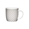KitchenCraft China Grey Polka Mug