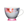 KitchenCraft China Floral Border  Footed Mug