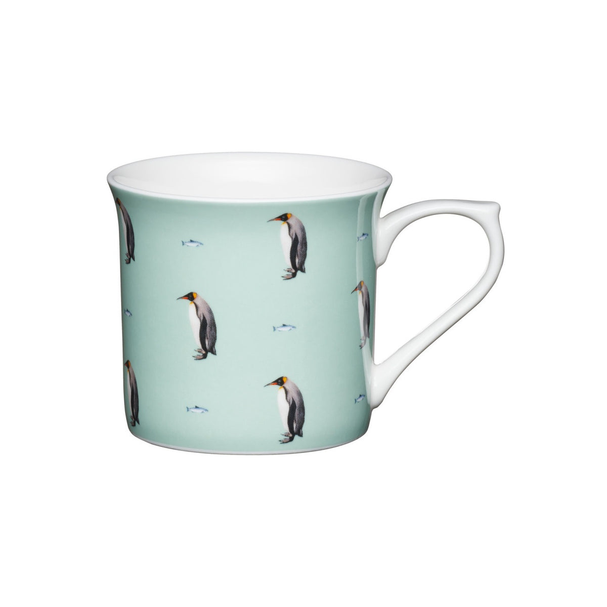 KitchenCraft fluted china mug with penguin design