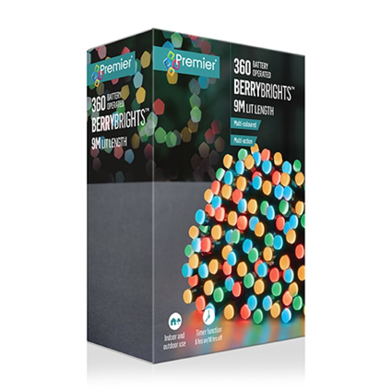 Premier 360 Multi-Action Battery Operated BerryBrights with Timer Multi