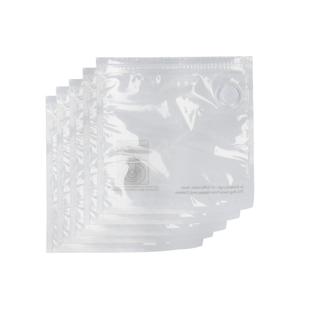 MasterClass Set of 5 Reusable Food Vacuum Sealer Bags for MCVACBAGSET, Polyethylene