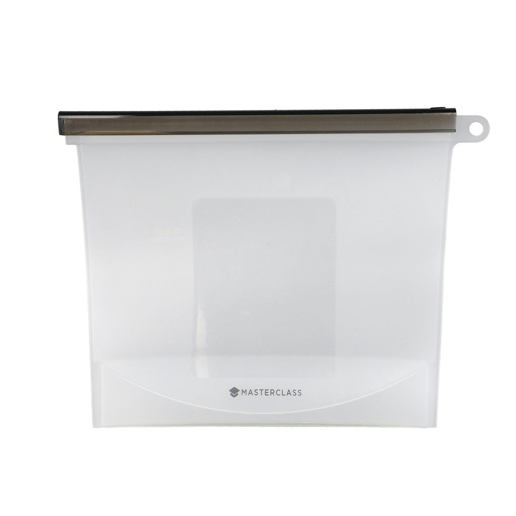 MasterClass 1-Litre Reusable Food Bag with Leakproof and Airtight Seal, BPA-Free Silicone
