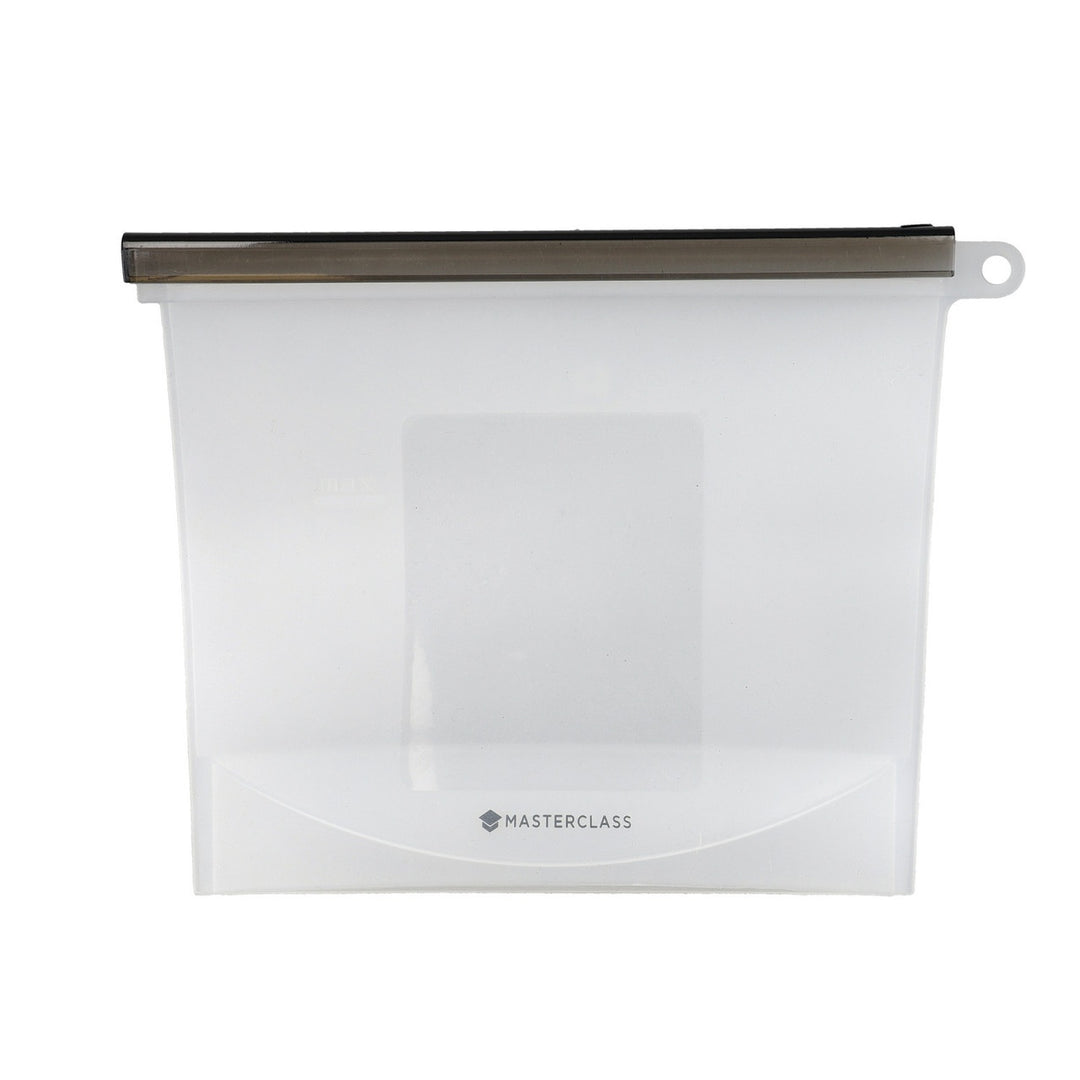 MasterClass 1-Litre Reusable Food Bag with Leakproof and Airtight Seal, BPA-Free Silicone
