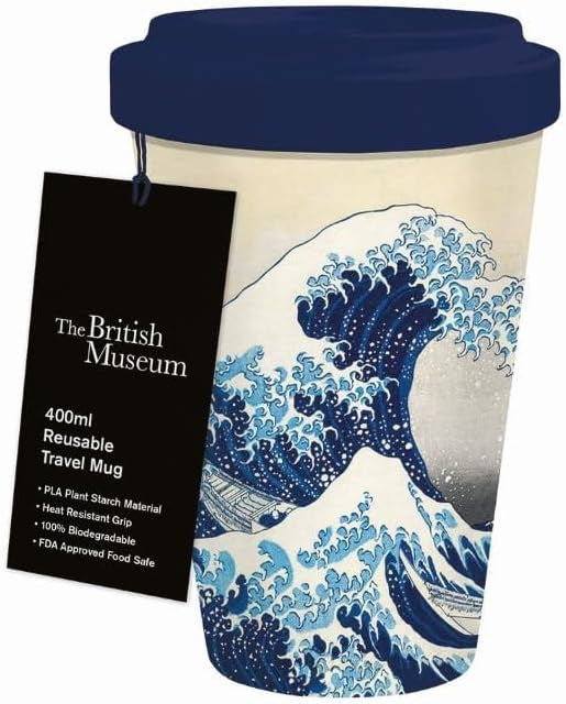 Museums & Galleries 400ml Reusable Travel Mug - Hokusai The Great Wave Design