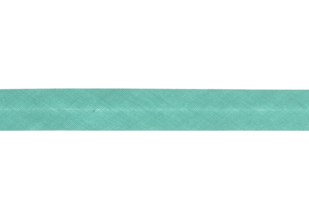 Trim: Bias Binding: Polycotton: 16mm: Turquoise Sold By The Metre