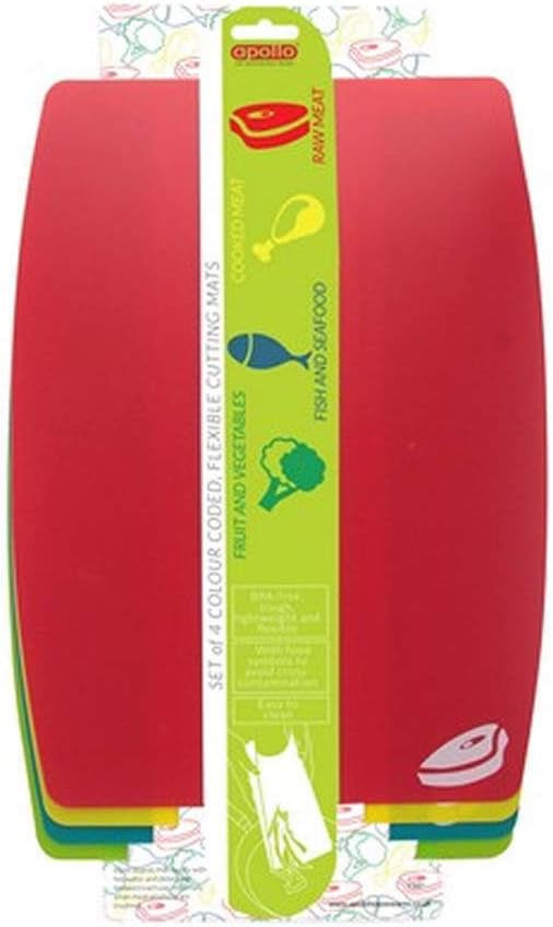 Apollo 4Pce Flexi Cutting Board Set Plastic