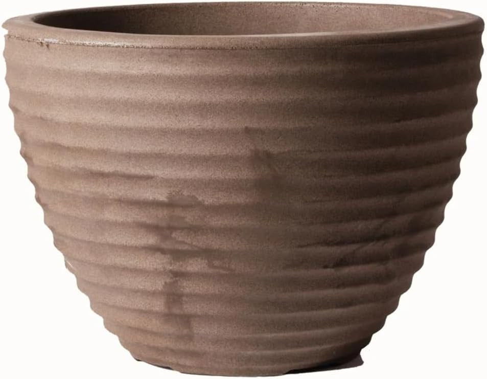 Stewart  Low Honey Pot Planter, 49 cm - Dark Brown