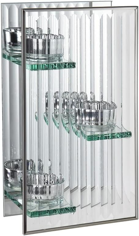 Deco Triple Tea Light Holder Silver
