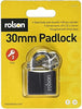 Rolson 30 mm Black Iron Padlock