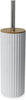 Berkeley White Toilet Brush With Bamboo Lid