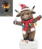 Lesser & Pavey Festive Highland Cow With LED