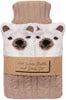 Polar Bear Hot Water Bottle and Socks Set, Knitted Beige
