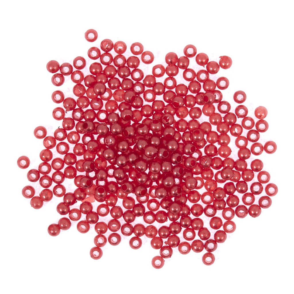 Beads: Pearls: 4mm: Red: 86