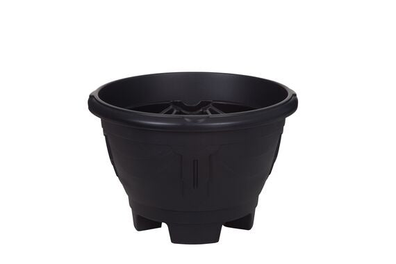 Venetian Round Planter With Legs 26cm - Black