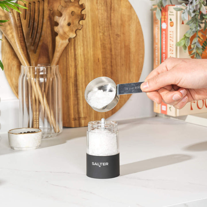 Salter Electronic Salt &amp; Pepper Mills Set - Matt Black