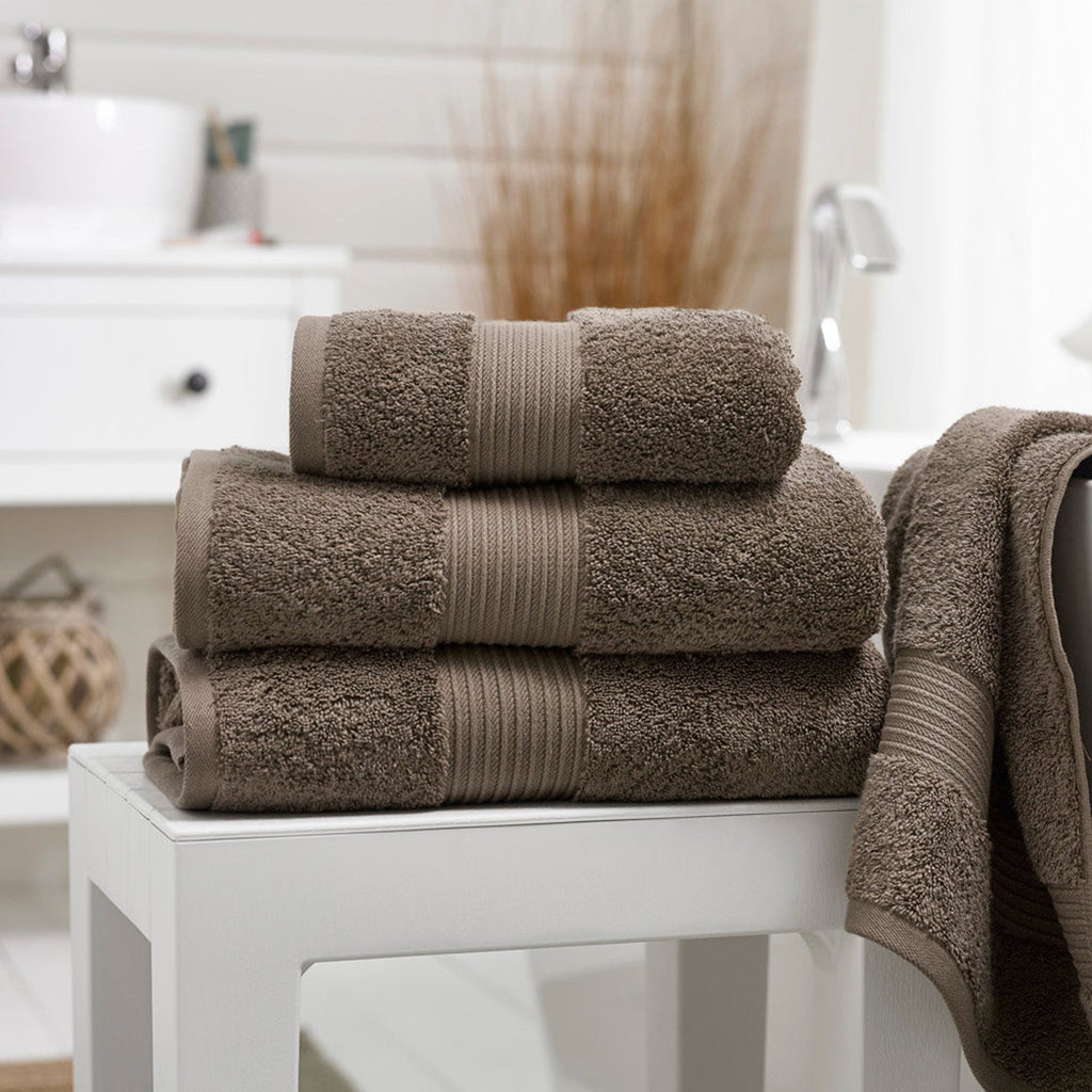 Bliss Pima 650gsm Supersoft Fluffy Cotton Towel Walnut