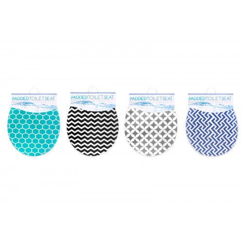 Padded Toilet Seat Plain 4 Assorted Designs
