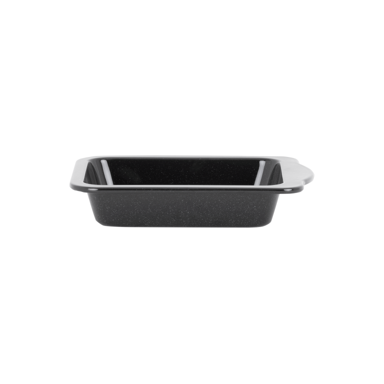 Enamel 0.6mm Handled 22cm Roaster Black