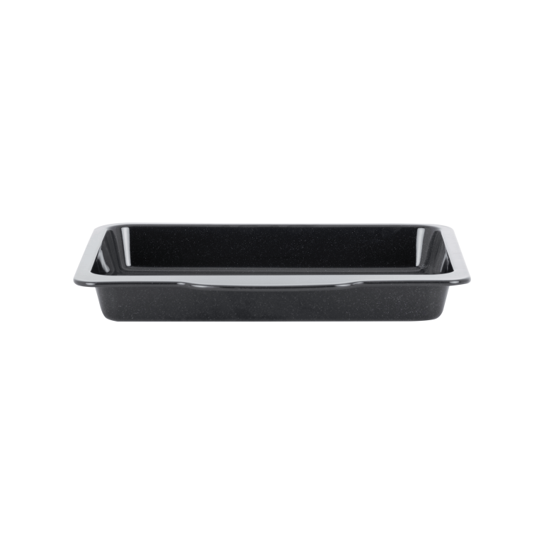 Enamel 0.6mm Handled 37cm Roaster Black