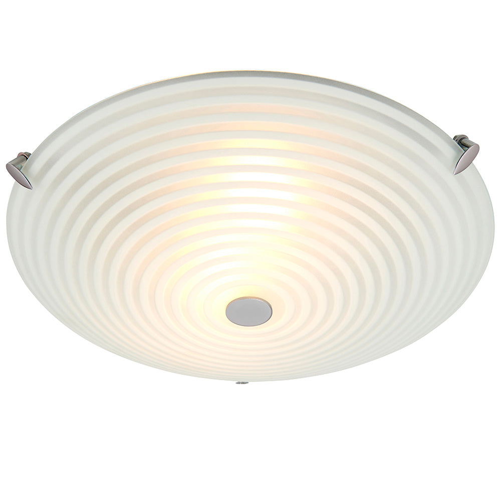 Roundel opal swirl glass flush ceiling light