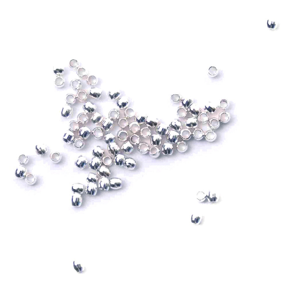 Crimp Beads: Silver: 2mm: 30