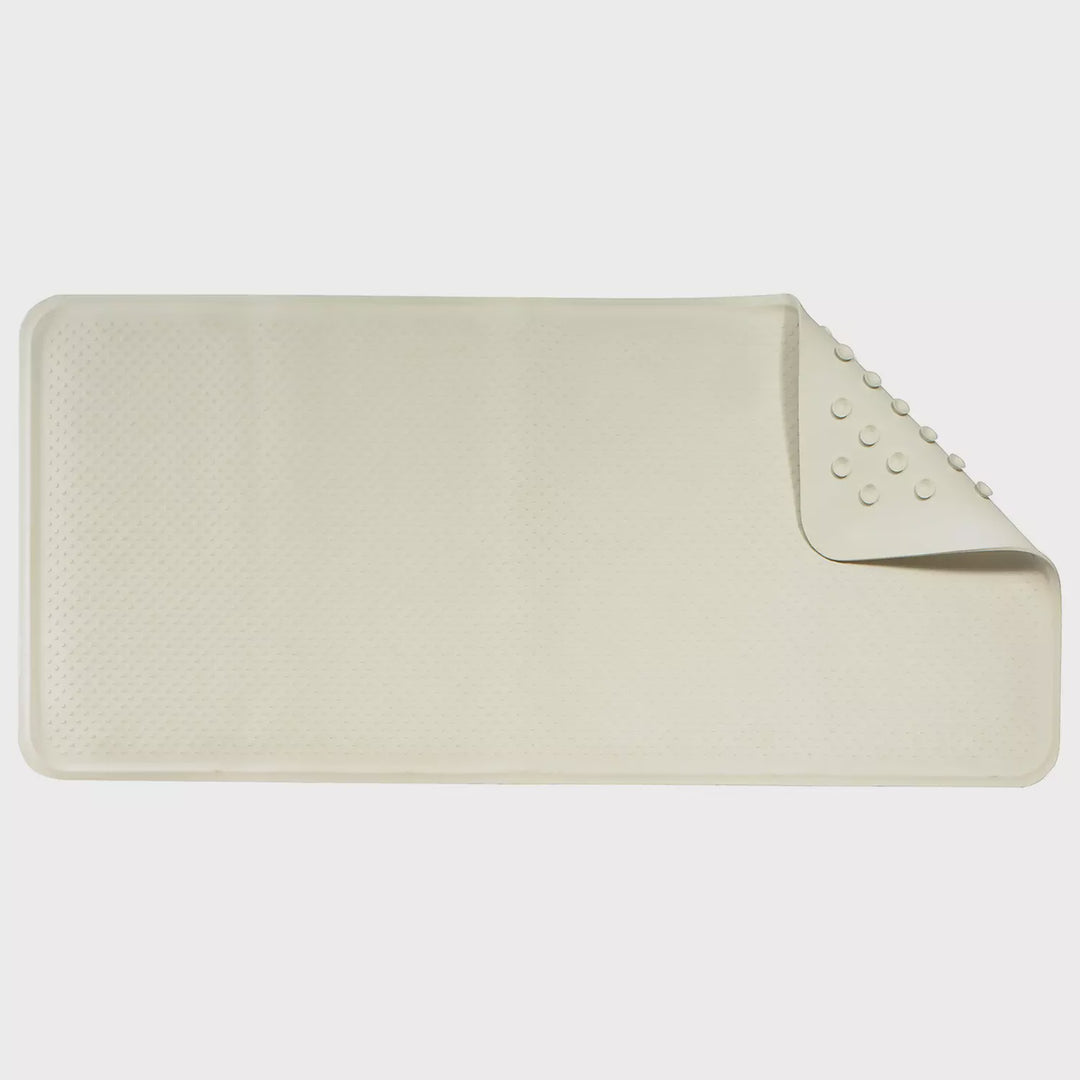 Croydex Rubber Grip Bath Mat White 74cm X 34cm