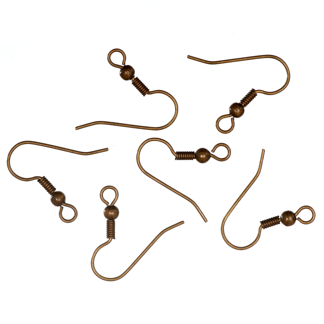 Long Ball Ear Wire: Antique: 6