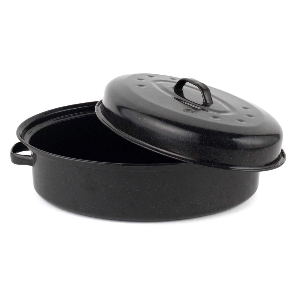 Salter Vitreous Enamel 36cm Self-Basting Roaster