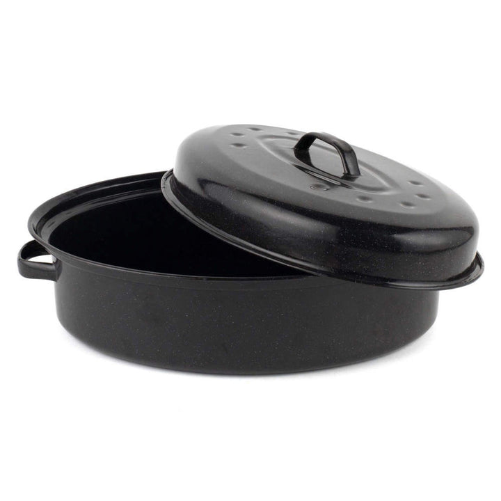 Salter Vitreous Enamel 36cm Self-Basting Roaster