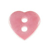 Buttons: Heart: 11mm: Light Pink