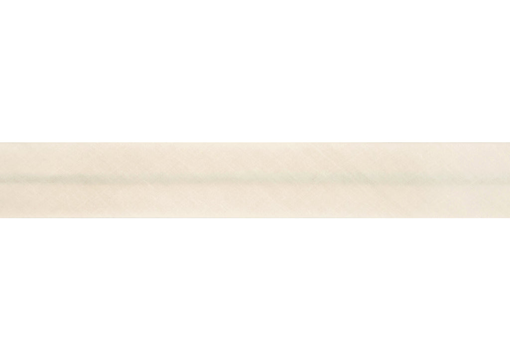 Trim: Bias Binding: Polycotton: 16mm: Cream Sold By The Metre