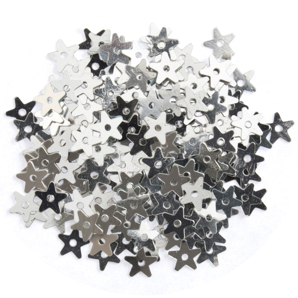 Sequins: Stars: 5mm: Silver: 250