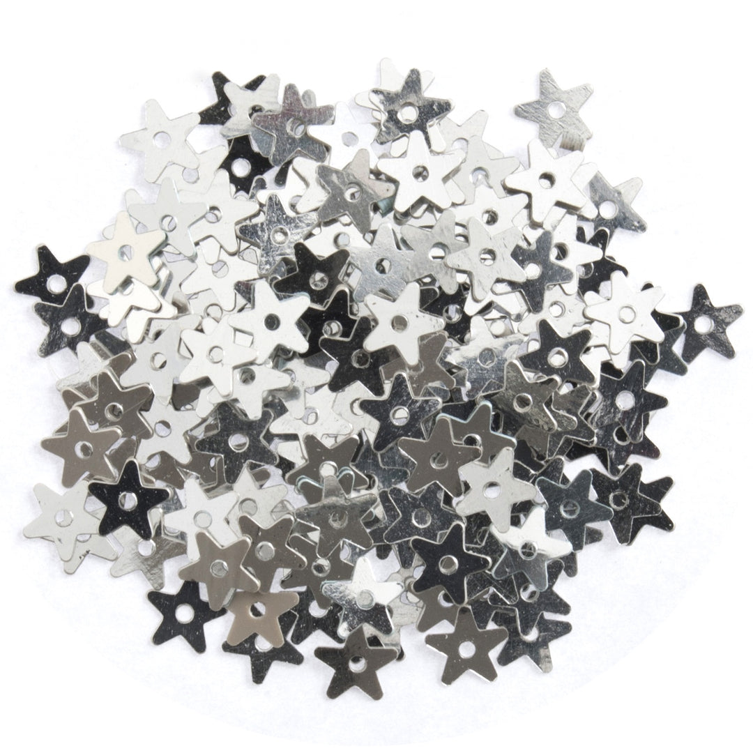 Sequins: Stars: 5mm: Silver: 250