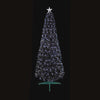 Premier Slim White LED Pre-Lit Fibre Optic 1.5m Artificial Xmas Tree Black