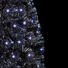 Premier Slim White LED Pre-Lit Fibre Optic 1.5m Artificial Xmas Tree Black