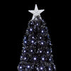 Premier Slim White LED Pre-Lit Fibre Optic 1.5m Artificial Xmas Tree Black